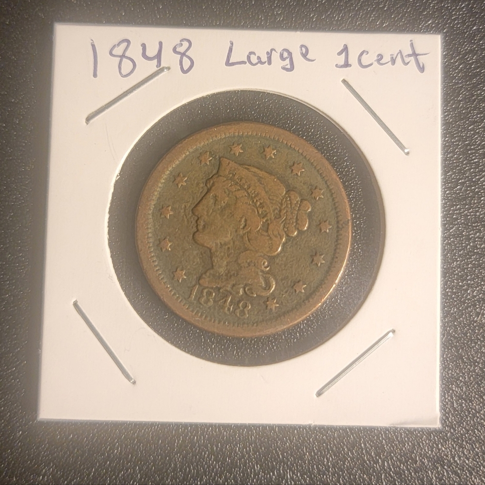 Vintage 1848 Large Cent Coin